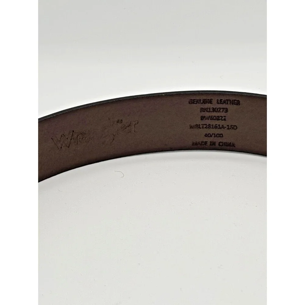 Vintage Wrangler Tooled Leather Belt Men‎ Western, Cowboy, Biker, Casual Sz 40